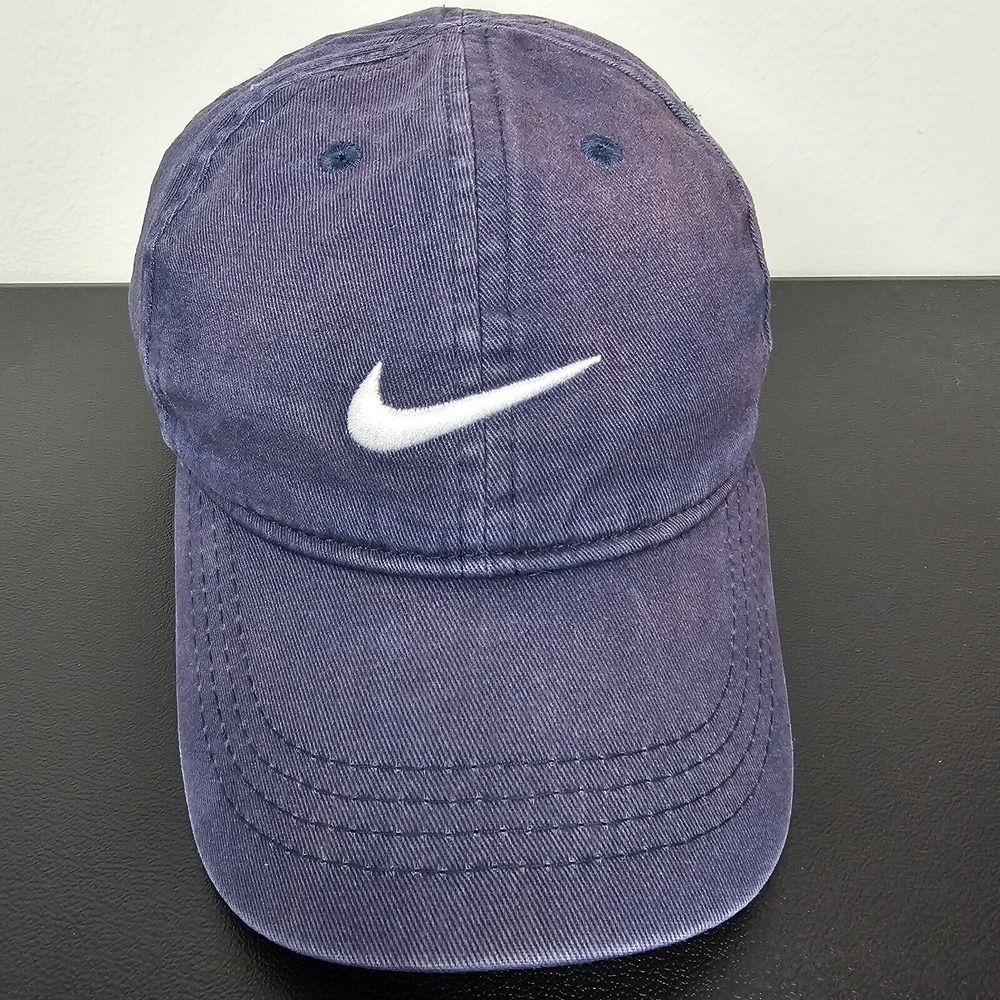 Nike Hat Cap Boys Strap Back Blue Swoosh Logo Casual Performance Sports Youth - Picture 2 of 9
